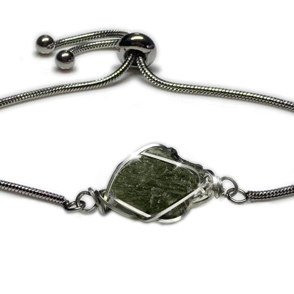 Genuine Moldavite Crystal Bracelet for Women - High Vibration for Manifestation